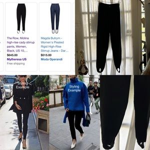 SALE!! DEAL!! ON-TREND Vintage 1980s Black Stirrup Pants Jeans